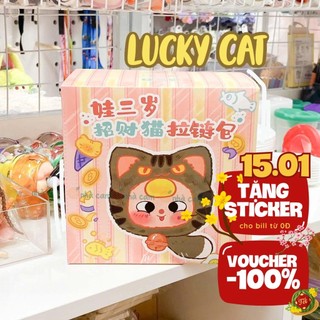 Blind Box Baby Three Lucky Cat Mèo Thần Tài Nhà Cam
