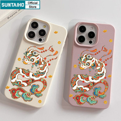 Suntaiho Vỏ Sáng Tạo Đẹp Họa Tiết Rắn Ốp Lưng Điện Thoại Iphone 16 15 14 13 12 11 Pro Max IP 7 8 Plus Iphon X Xs XR Xs Max Silicon Mềm Cao Cấp Chống Sốc