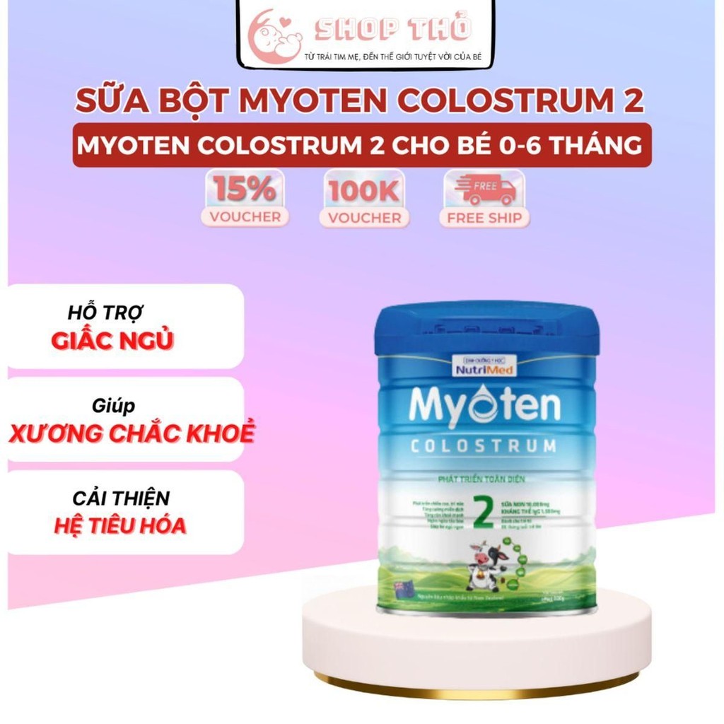 Sữa Bột Myoten Colostrum Số 2 Cải Thiện Tiêu Hóa Cho Bé - Sữa Tăng Cường Hệ Miễn Dịch Cho Trẻ Phát T
