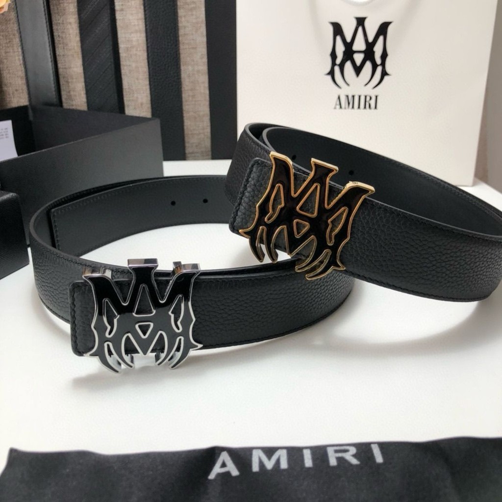 V Amiri amiri Phong Cách Mới AM Chữ Da Thật Chính Hãng Thắt Lưng Quần Thắt Lưng Phù Hợp Với Hợp Thời