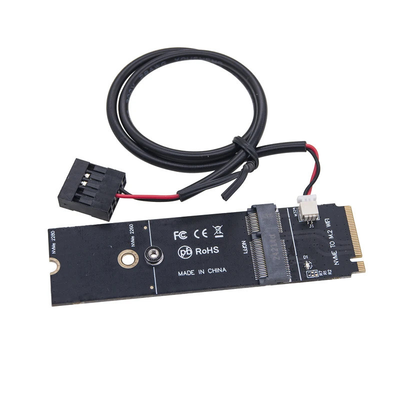 NVME M Key to M.2 WiFi Key E Adapter Bộ Chuyển Đổi Thẻ Mở Rộng Riser Cho PCI-E Giao Thức M2 WiFi Key E / A + E Mô Đun Mạng Không Dây