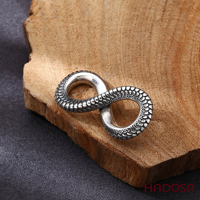 Mặt dây chuyền bạc 925 Vô Cực ổ Điển mang lại Bình An May Mắn Thu hút tài lộc HADOSA TSP462