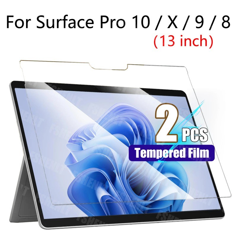 Surfacepro 1-2 Chiếc Full Cover HD Trong Suốt Kính Cường Lực Cho Surface Pro 7 Plus 11 10 9 8 6 5 4 