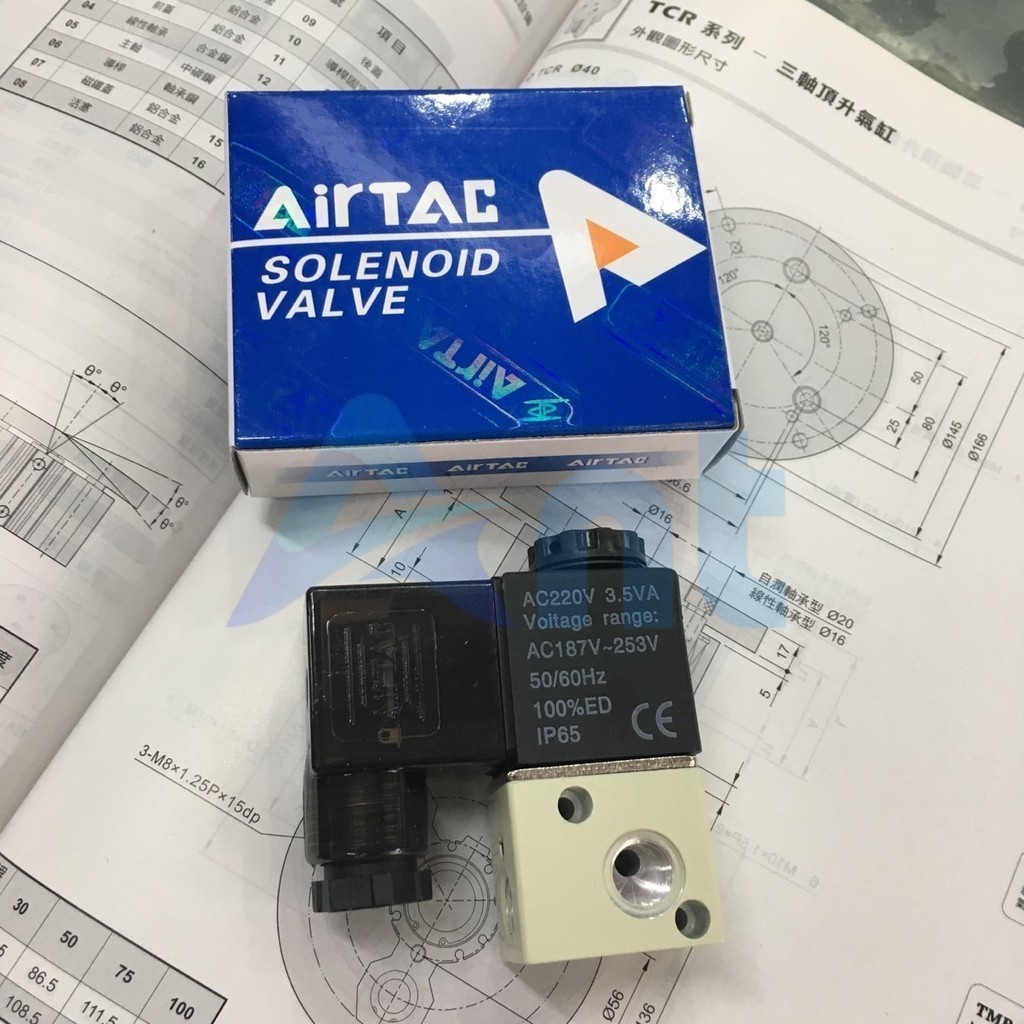 Van Điện Từ Airtac  Hai Vị Trí Ba Chiều 3v1-06