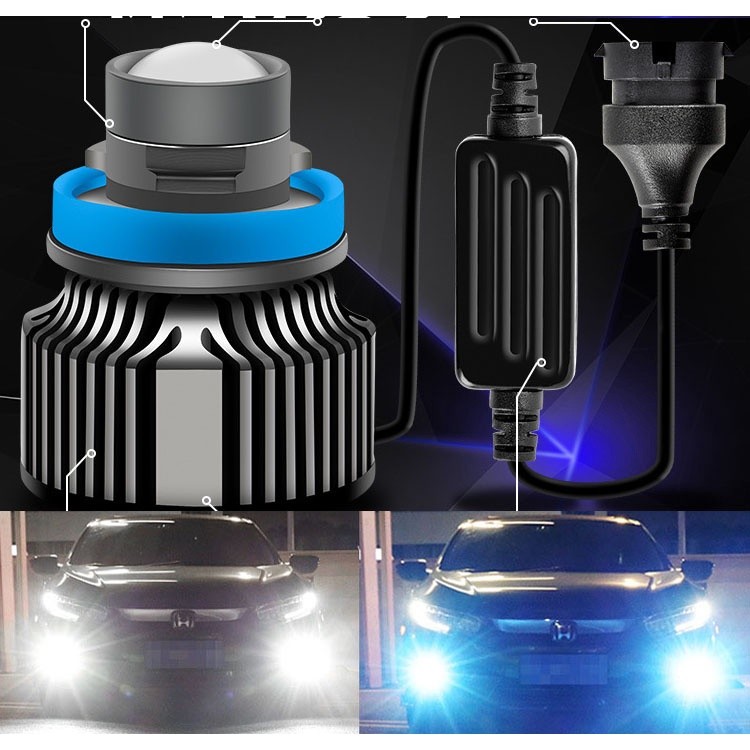 Đèn pha led lazer gầm dạng bi cầu mã H16 H11 dùng các loại xe ô tô