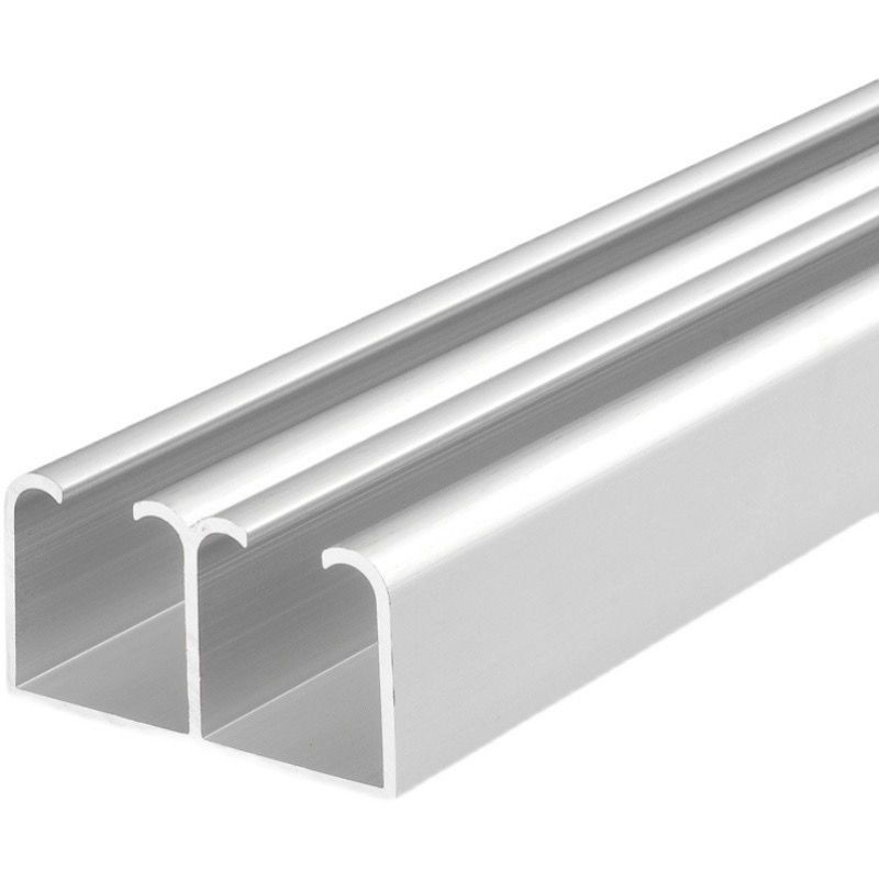 Đường ray cửa trượt cho tủ quần áo, đường ray dẫn hướng bánh xe treo cửa gỗ nguyên khối, phụ kiện đư