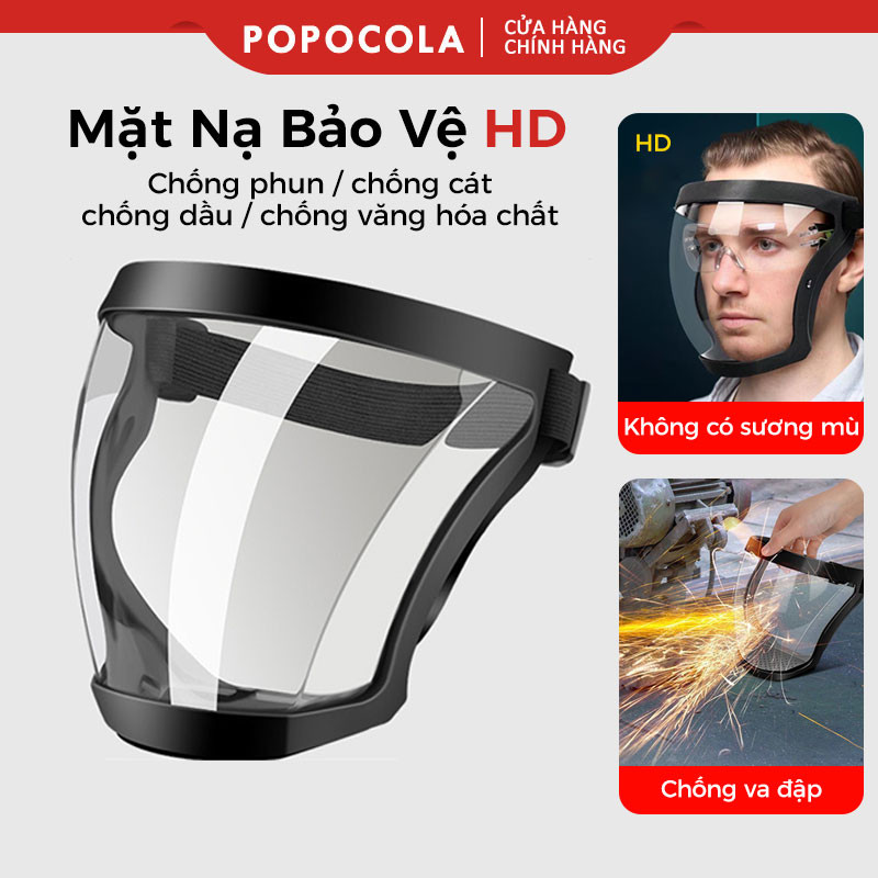 Mặt nạ bảo vệ công việc Tấm chắn mặt nạ kính bảo hộ trong suốt Tấm bảo vệ mặt Che Bụi Mặt Nạ Phòng Độc