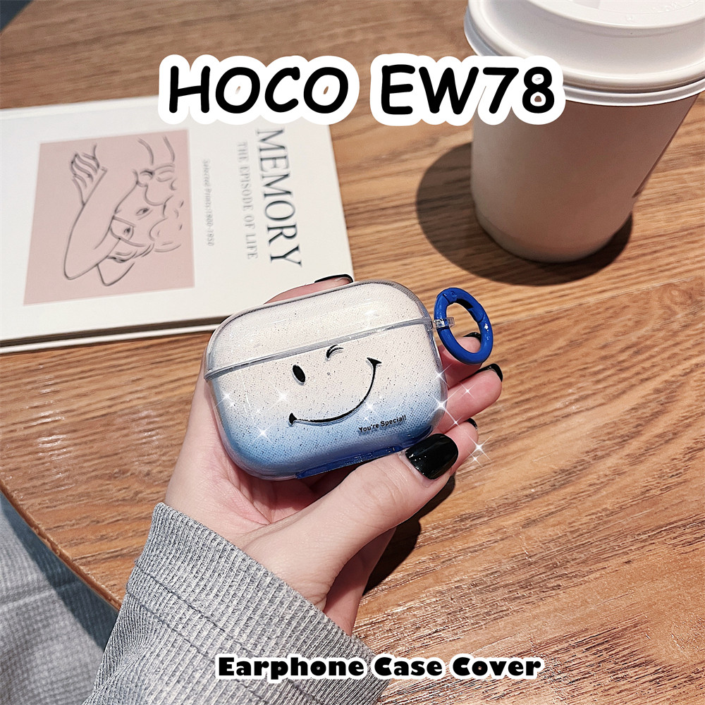 [Ngôi sao tương lai] Dành cho Vỏ HOCO EW78 Nhẫn mặt cười Vỏ tai nghe silicon mềm Vỏ bọc
