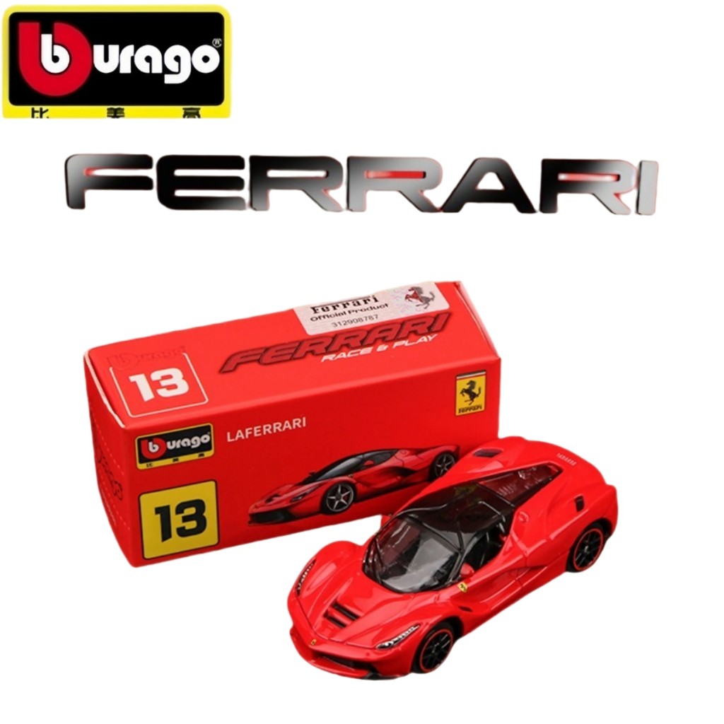 Xe mô hình hợp kim đúc Bburago Ferrari LaFerrari số 13 màu đỏ 1: 64 – Siêu xe đích thực sưu tập dành
