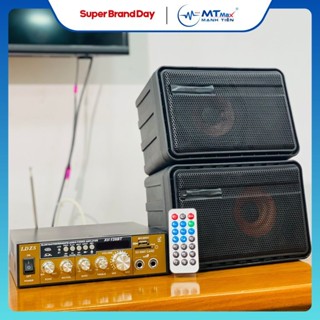 Combo Loa treo tường Nghe Nhạc 4 loa 151 và Amply 128BT, dành cho quán cà phê, sân vườn, spa, trường học, công xưởng