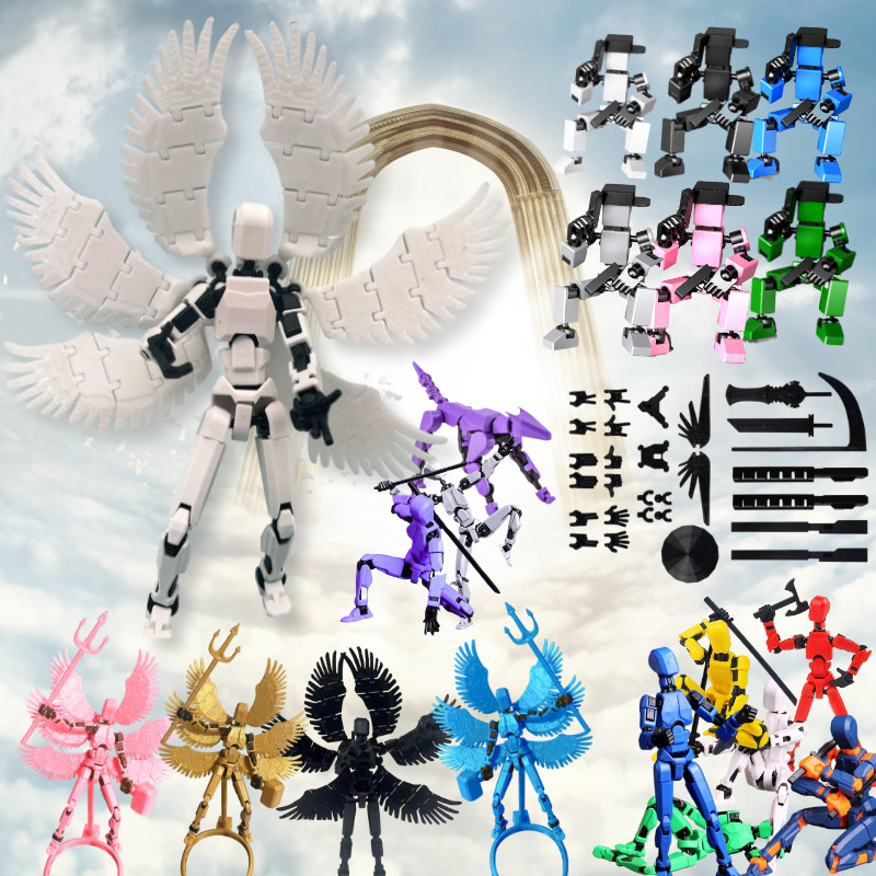 In 3D Đồ Chơi Lắp Ráp Mô Hình Articulado Nhân Vật Hành Động Trẻ Em Nhiều Khớp Di Chuyển Di Chuyển Được Búp Bê Giải Nén