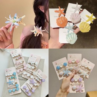 Hoa Dễ Thương Sao Biển Kẹp Tóc Nữ Mùa Hè Phong Cách Kỳ Nghỉ Chụp Ảnh Mỏ Vịt Kẹp Phụ Kiện Tóc