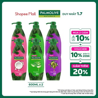 Bộ 2 Dầu gội Palmolive kèm xả 2-trong-1 chiết xuất thiên nhiên 600ML