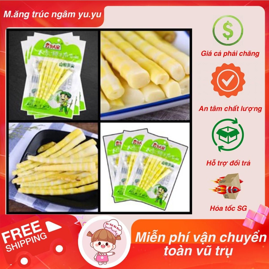 [Set 10 gói] Măng trúc ngâm ớt đỏ chua cay Tứ Xuyên - Ăn vặt Bà Beo