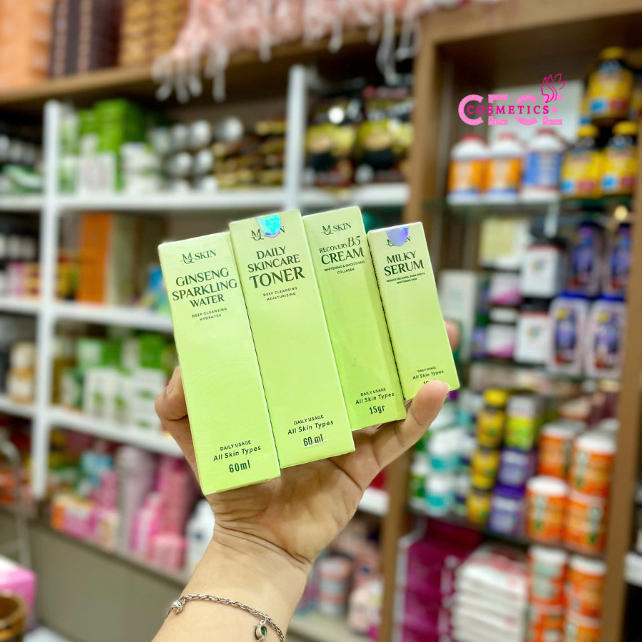 Combo 4 món Phục Hồi Dưỡng Da B5 MQ SKIN ( Toner, Nước Tẩy Trang, Serum Sữa, Kem B5)