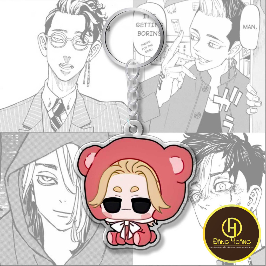 Móc khóa Tokyo Revengers Chibi Gấu bông dễ thương nhân vật Mikey Izana Ran Rindou-ĐH