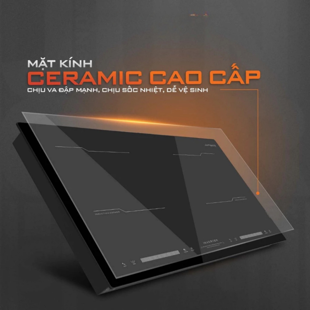 Sale-Bếp từ đôi JUNGER MK-22 4000W khóa an toàn dễ dàng vệ sinh