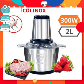Máy xay thịt cối inox 2L đa năng dao 4 lưỡi công suất 250W (KHO HN981)