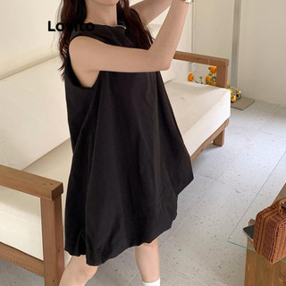 Đầm Lovito màu trơn phong cách thường ngày cho nữ LNA59131