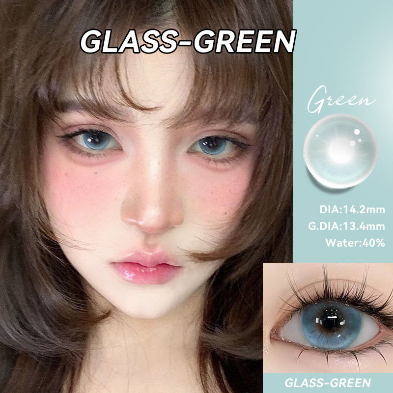 Starlens 1 Cặp Kính Áp Tròng Cận Thị Lens Màu Xanh Trong DIA14.2mm Sử Dụng Trong 6 Tháng