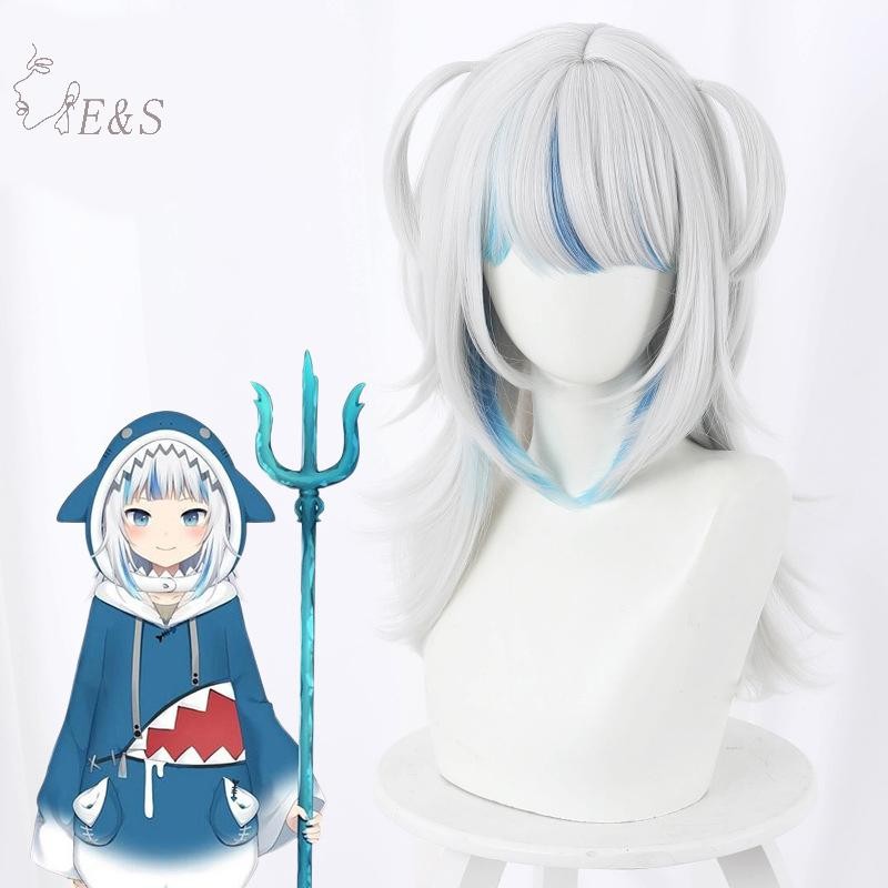 Strongaroetrtomj Anime Hololive Gawr Gura Cosplay Tóc Giả Chịu Nhiệt Tổng Hợp Tóc Giả Halloween Cosp