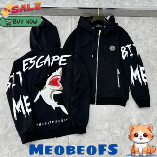 Áo Khoác Cá Mập QP Philipp Cực Đẹp \ Áo Nỉ Khóa Kéo Dày Dặn Dáng Rộng Nam Nữ