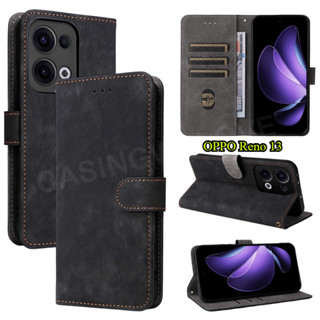 Dành Cho OPPO Reno 13 Reno13 14 12 1 10 13 Pro F 13F 4G 5G 2025 Vỏ Điện Thoại Da Lật Sang Trọng Khe Cắm Thẻ Ví Đứng Giá Đỡ Vỏ TPU Mềm Chống Sốc