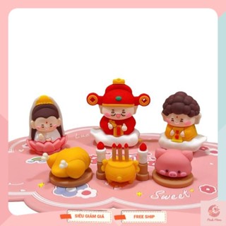 Mô hình xin lộc may mắn ông thần tài, Phật Thích Ca, Phật Bồ Tát trang trí bàn làm việc ban thần tài