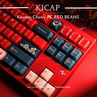 Bộ Keycap PC Red Beans Xuyên Led màu đỏ trong mờ 170 nút bàn phím cơ, cherry dyesub