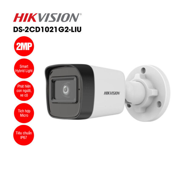 [Có sẵn] [Có bảo hành] [Chính hãng] Camera HIKVISION - DS-2CD1021G2-LIU (4MM)