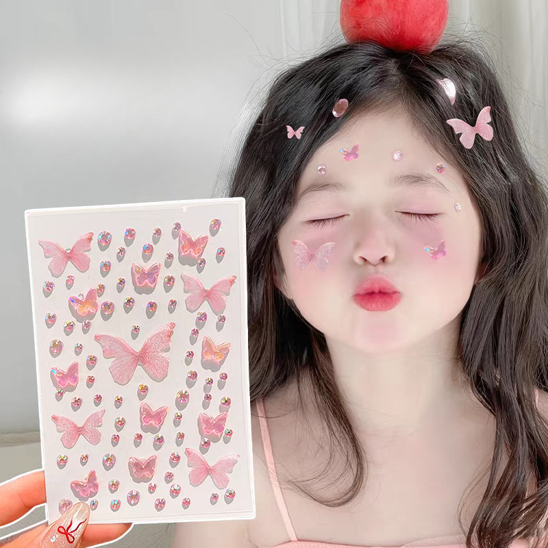 Bướm trẻ em có nhãn dán cực quang kim cương