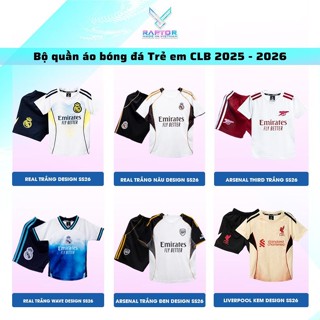 [In tên Số] Quần áo bóng đá trẻ em CLB mới nhất dành cho bé trai bé gái, có size cho bé từ 10kg