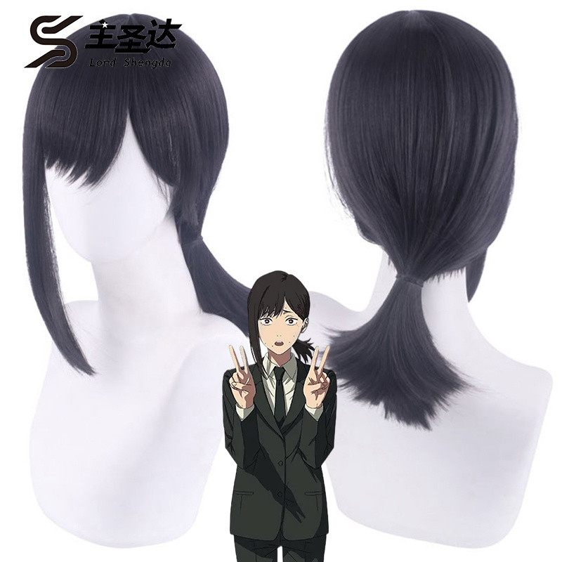 Người Cưa Xích - Kobeni Higashiyama Cosplay Tóc Giả Hoa Hồng Lưới Âm-Yang Chia Tóc Đuôi Ngựa Phong C