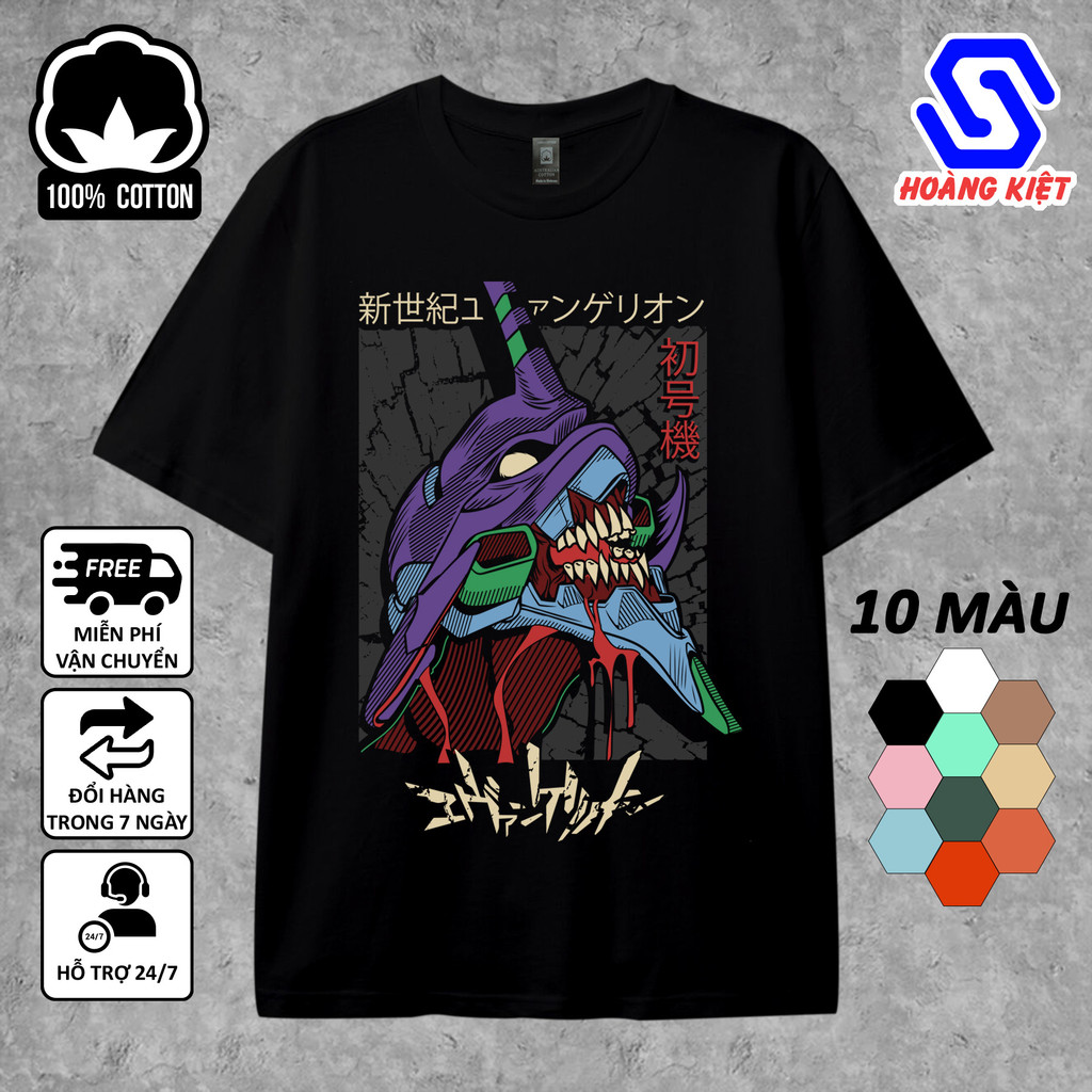 [100% COTTON] Áo phông Anime [Neon Genesis Evangelion/Shin Seiki Evangelion] Evangelion Unit-01 Bers