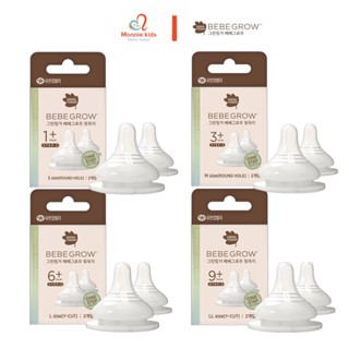 Núm ti thay thế bình sữa silicone Green Finger cho bé size S M L LL cao cấp - Monnie Kids