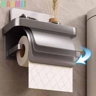  Hộp đựng giấy vệ sinh MAOMEI Khăn giấy phòng tắm treo tường không đục lỗ Tự Thiết kế vách ngăn đa chức năng Chống thấm nước dày 2 trong 1 Giá cuộn giấy nhà bếp 