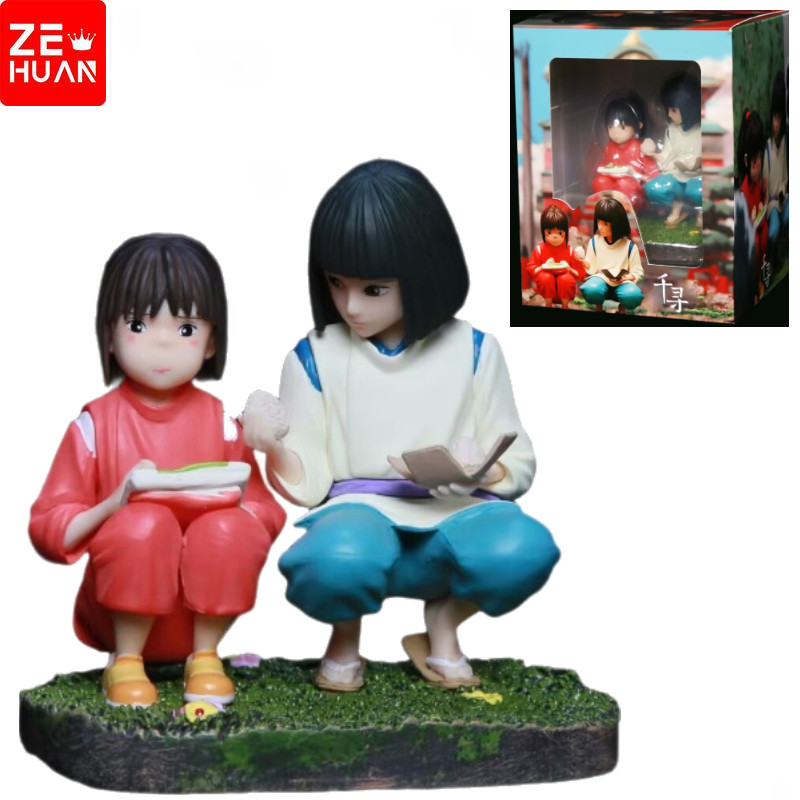 9cm Anime Spirited Away Ogino Chihiro Haku gặp Mô Hình Nhân Vật Hành Động Đồ Chơi Quà Tặng