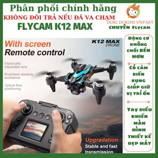  Flycam giá rẻ K12 Max - tay màn hình - có cảm biến va chạm 