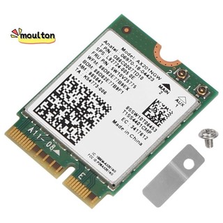 Cho Wi-Fi 6 AX201 Bluetooth 5.0 Băng tần kép 2.4G / 5G Nút NGFF không dây E CNVi Thẻ Wifi AX201NGW 2.4Ghz / 5Ghz 802.11Ac / Ax
