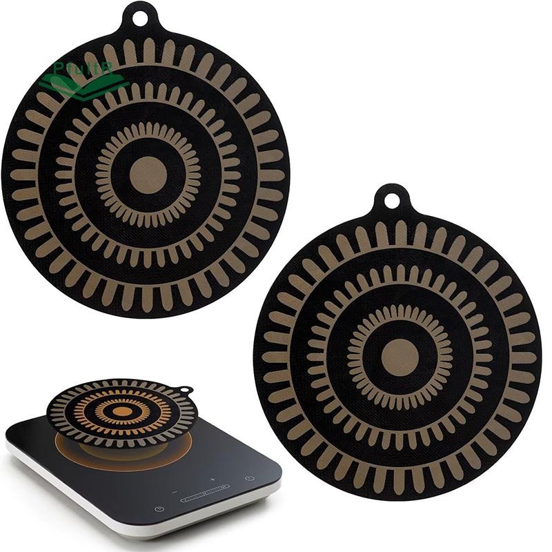 [Pfultr] 1 Thảm chống bếp cảm ứng Thảm bảo vệ Hob chịu nhiệt với thiết kế thay đổi màu sắc Vỏ bọc Hob dày Thảm lót silicon [MỚI]