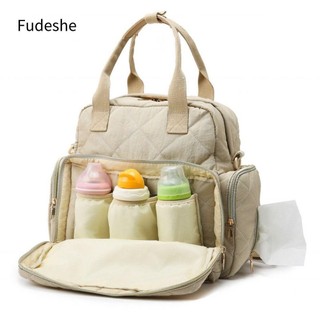  Túi đựng mẹ FUDESHE Túi đựng tã chống nước nhẹ Túi đeo vai chống nước nhiều ngăn dung tích lớn dành cho nữ 