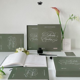  Sổ luyện viết Flourish Calligraphy Crabit từ nét cơ bản đến thực hành viết chữ 