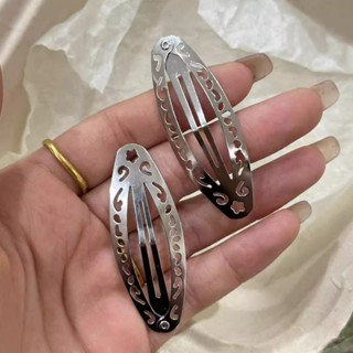 1 / 2 / 4 Vintage Kim Loại Bạc Ngôi Sao Kẹp Tóc Bên Nổ BB Kẹp Phụ Kiện Hàn Quốc