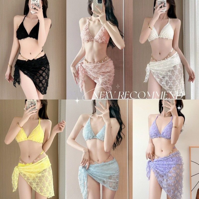 Bộ Đồ Bơi Bikini Ba Mảnh Thời Trang Chuỗi Kim Cương Quyến Rũ Cho Nữ | BigBuy360 - bigbuy360.vn