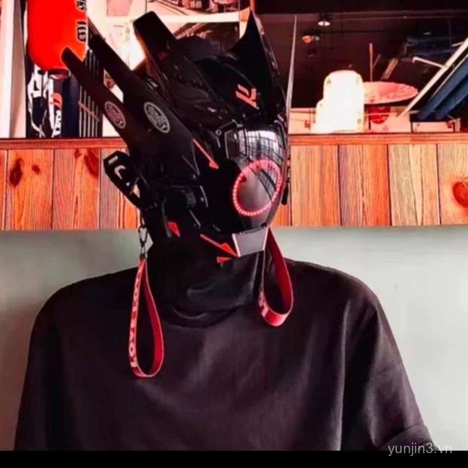 [1091 Người Đã Thu Thập] Mặt nạ Cyberpunk Phong Cách Chức Năng Kamen Rider Đạo Cụ Biểu Diễn Mũ Đầu C