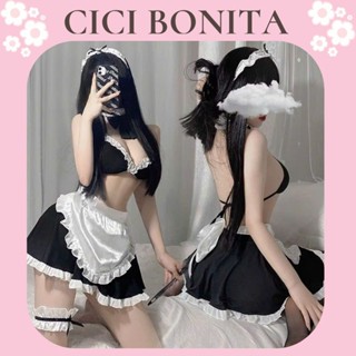 Cosplay Hầu Gái Tạp Dề Trắng Đen, Đồ Ngủ Hóa Trang Người Hầu Sexy Quyến Rũ Gợi Cảm CP203 CICI BONITA HCM