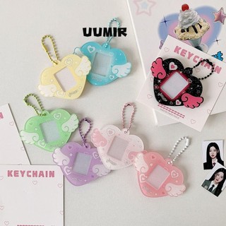 Giá đỡ Photocard UUMIR, Giá đỡ ảnh thần tượng cánh tình yêu 1 Inch, Quà tặng Mini Móc khóa Kawaii