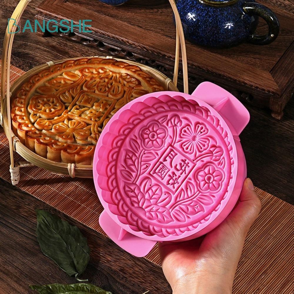 Khuôn Bánh Trung Thu 3D BANGSHE, Khuôn Nướng Bánh Gia Đình ABS Cấp Thực Phẩm Khuôn Bánh Trung Thu Lớ