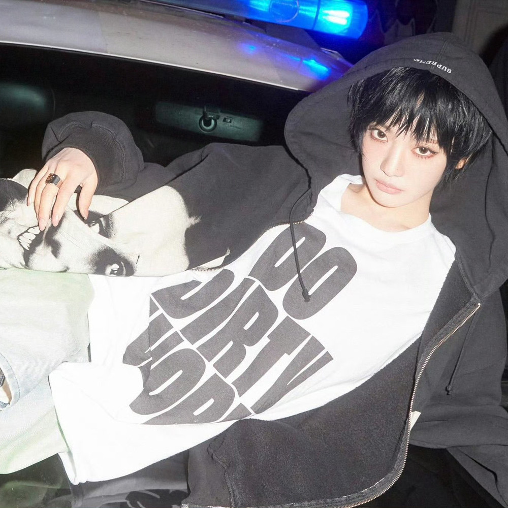 KPOP AESPA DIRTY WORKNINGING Cùng Áo thun Cotton cỡ lớn Unisex "DO DIRTY WORK" In hình tay ngắn cổ điển thời trang Hàn Quốc Tee | BigBuy360 - bigbuy360.vn