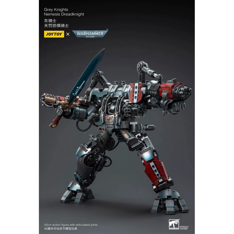 🌟 MÔ HÌNH JOYTOY - WARHAMMER 40K - Grey Knights Nemesis Dreadknight- 1/18 ACTION FIGURE .
